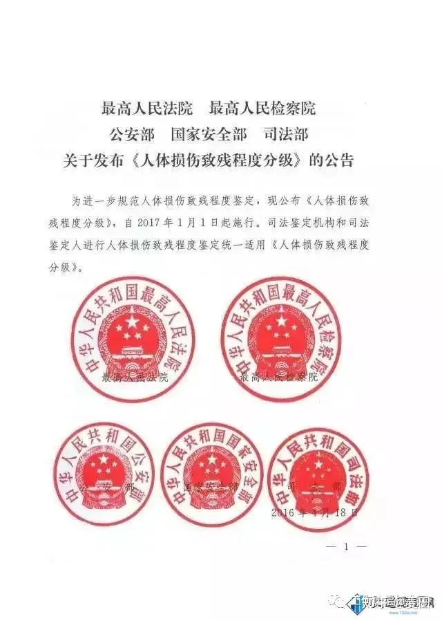 《人体损伤致残程度分级》(人体损伤程度鉴定标准)(适用2020)