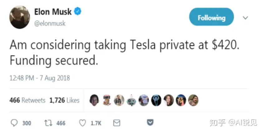 特斯拉私有化的17天:马斯克一场关于私有化的独角戏?-马斯克控股特斯拉