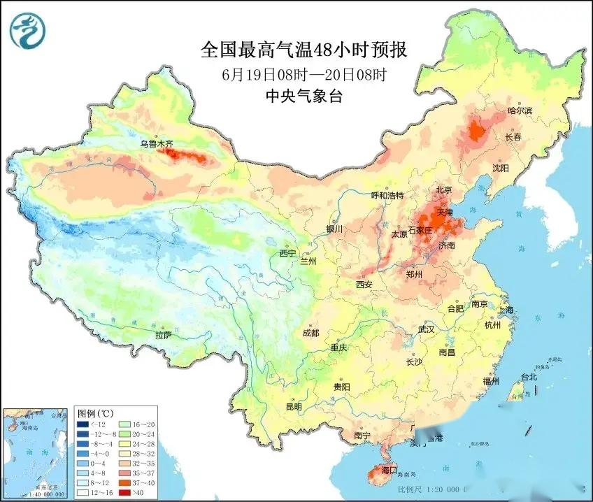 强降雨高温中心已定,今天夜间至6月20日天气预报,暴雨分布如下-天气预报60天精准度