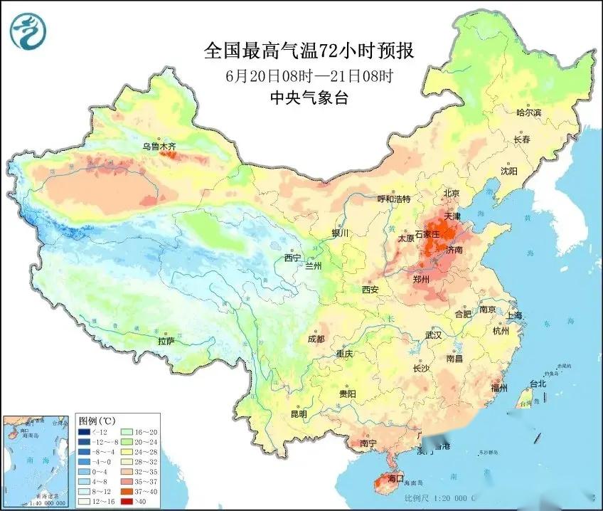 强降雨高温中心已定,今天夜间至6月20日天气预报,暴雨分布如下-天气预报60天精准度