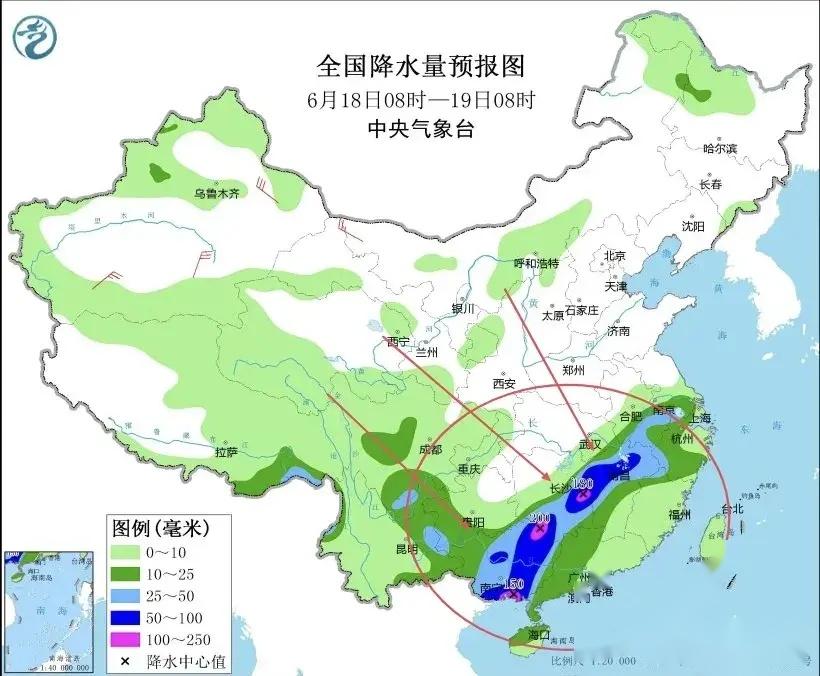 强降雨高温中心已定,今天夜间至6月20日天气预报,暴雨分布如下-天气预报60天精准度