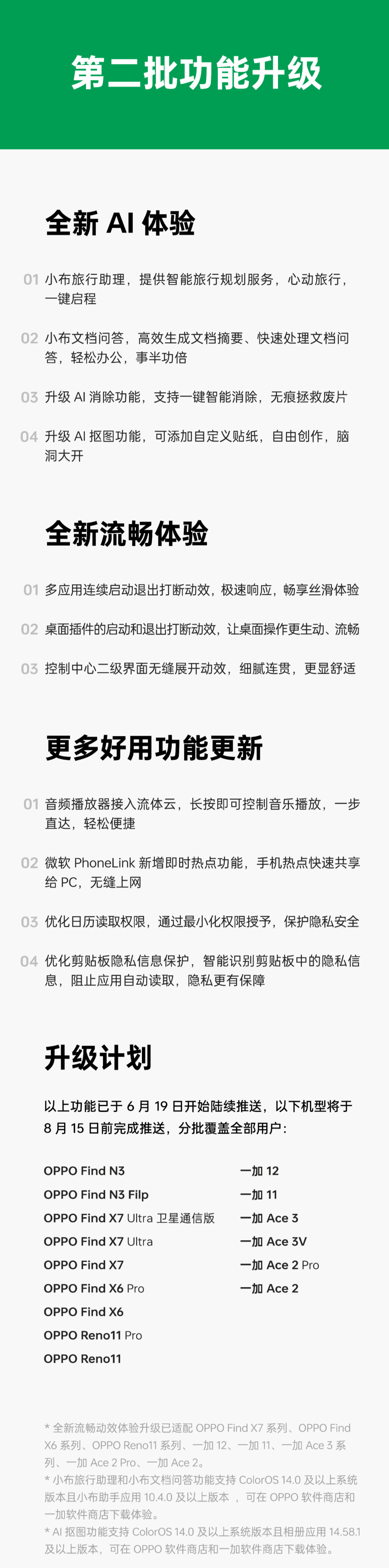 ColorOS 14六月升级:新增壁纸模糊、AI消除功能-coloros6壁纸下载