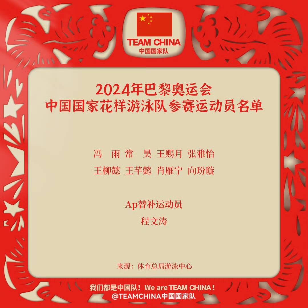 8名粤将入选!中国跳水队游泳队巴黎奥运名单公示-中国游泳跳水运动员有哪些