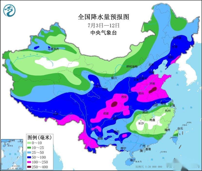 未来一周天气:华北和西南地区有多轮强降水!南方将现高温天气!-华北地区降水稀少吗