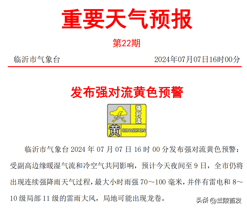 突破历史极值!临沂7预警齐发!还有暴雨、大暴雨!-预报临沂有大暴雨