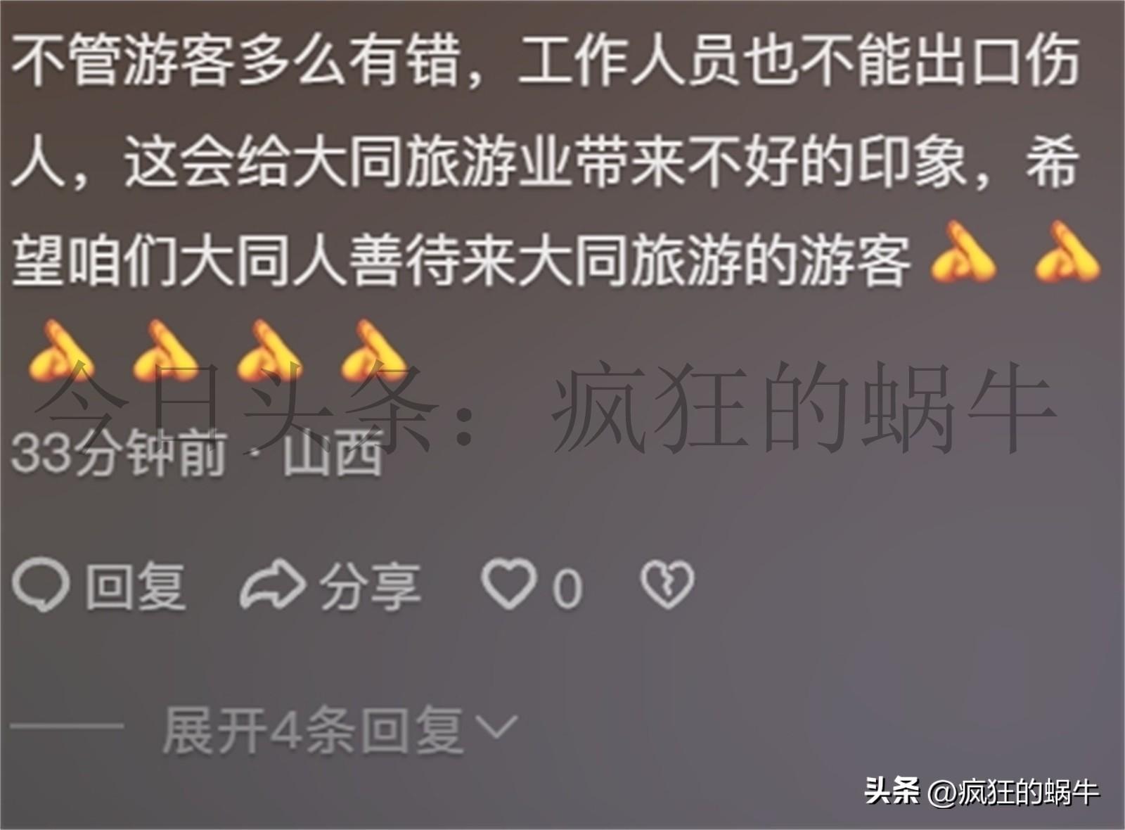 山西大同文旅十年白干!游客云冈石窟被检票员辱骂,女子发视频曝光-山西旅游大同云岗