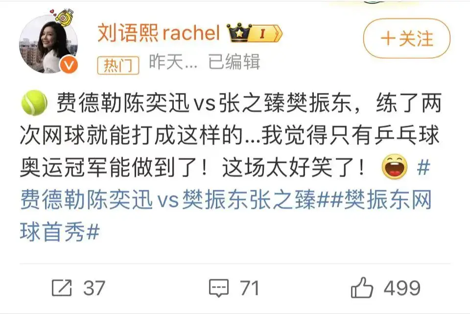 “网球运动员”樊振东:对着费德勒发ACE!-网球运动的锻炼价值