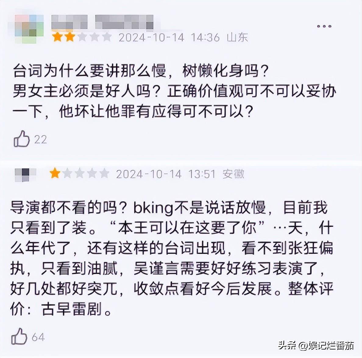 好家伙!吴谨言《春花焰》开播差评一片,观众差评理由出奇一致-吴谨言被央视diss