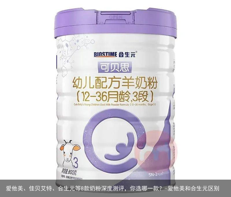 爱他美、佳贝艾特、合生元等8款奶粉深度测评，你选哪一款？-爱他美和合生元区别