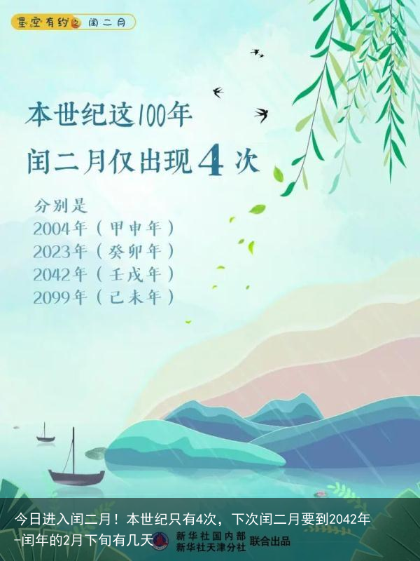 今日进入闰二月！本世纪只有4次，下次闰二月要到2042年-闰年的2月下旬有几天