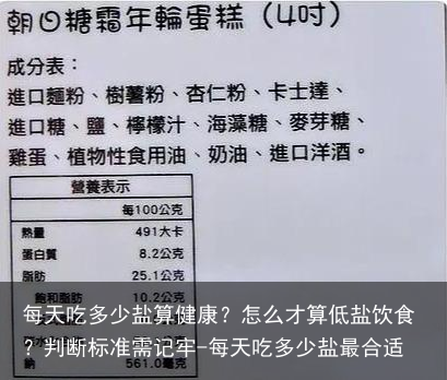 每天吃多少盐算健康？怎么才算低盐饮食？判断标准需记牢-每天吃多少盐最合适