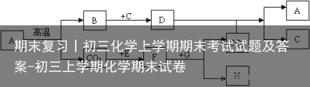 期末复习丨初三化学上学期期末考试试题及答案-初三上学期化学期末试卷