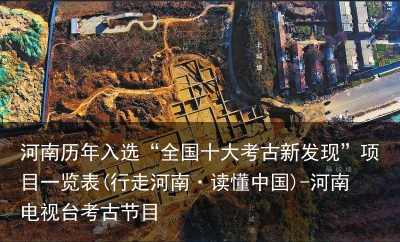 河南历年入选“全国十大考古新发现”项目一览表(行走河南·读懂中国)-河南电视台考古节目