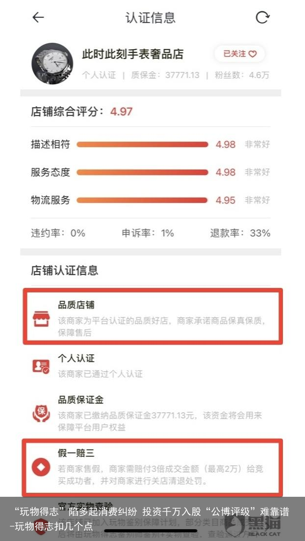 “玩物得志”陷多起消费纠纷 投资千万入股“公博评级”难靠谱-玩物得志扣几个点