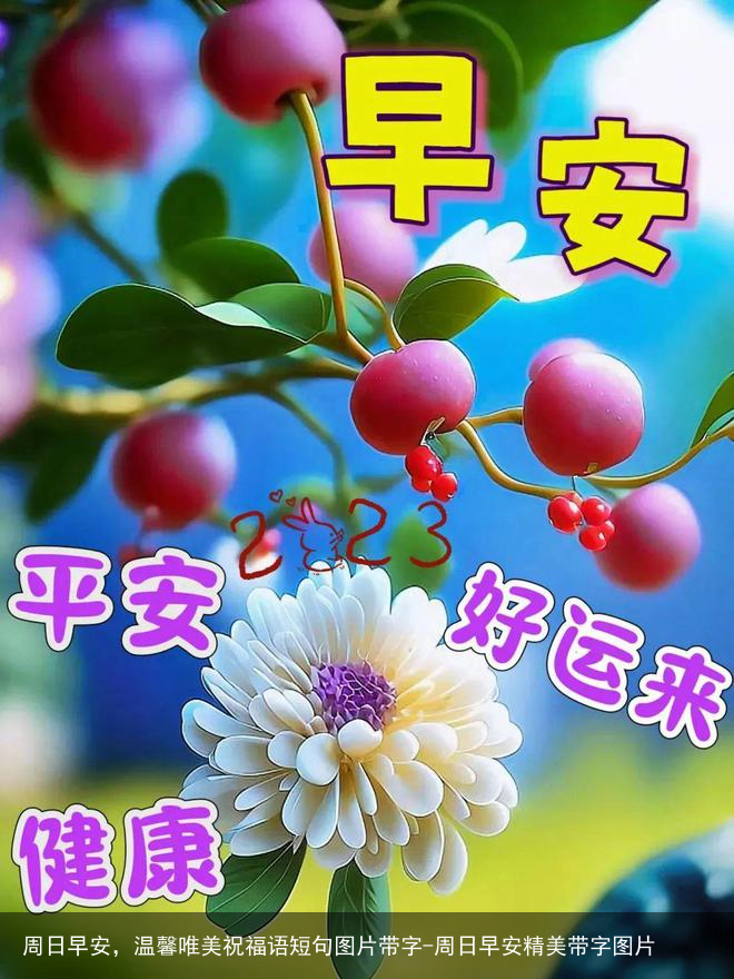 周日早安，温馨唯美祝福语短句图片带字-周日早安精美带字图片