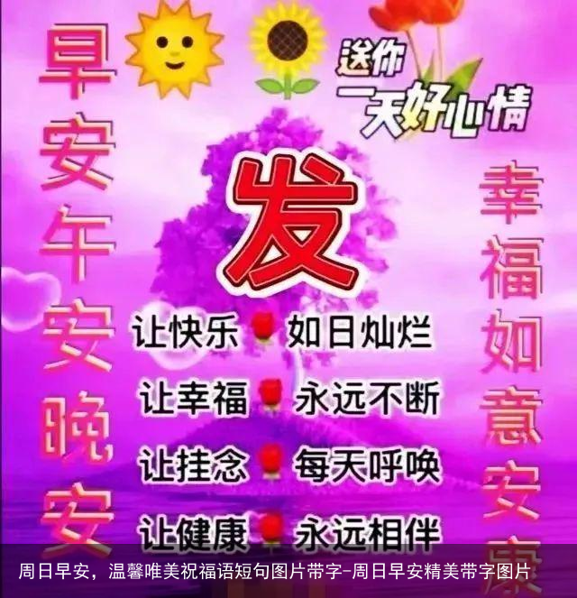 周日早安，温馨唯美祝福语短句图片带字-周日早安精美带字图片