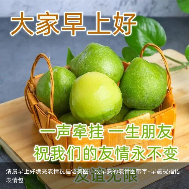 清晨早上好漂亮表情祝福语美图，致早安的表情图带字-早晨祝福语表情包