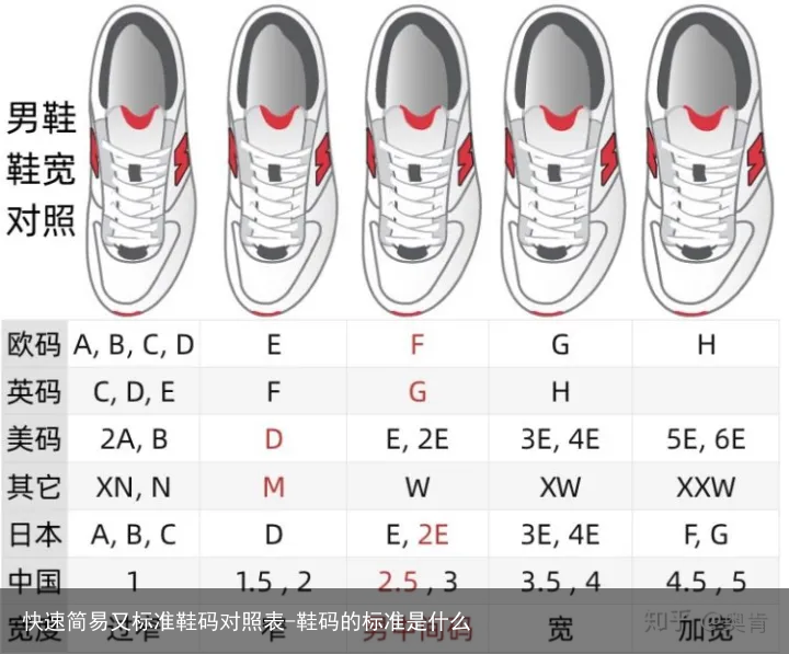 快速简易又标准鞋码对照表-鞋码的标准是什么
