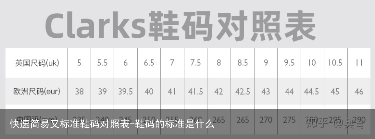快速简易又标准鞋码对照表-鞋码的标准是什么