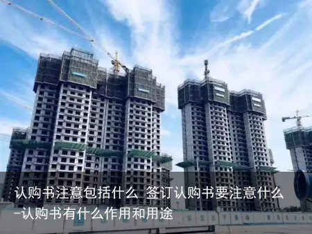 认购书注意包括什么 签订认购书要注意什么-认购书有什么作用和用途