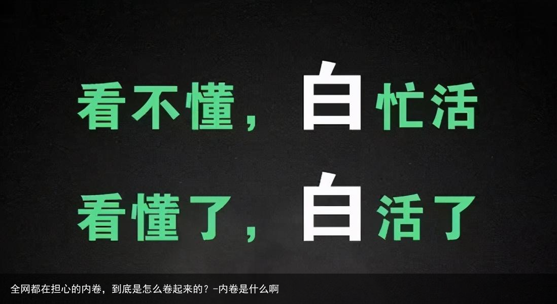 全网都在担心的内卷，到底是怎么卷起来的？-内卷是什么啊