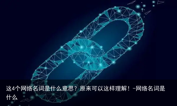 这4个网络名词是什么意思？原来可以这样理解！-网络名词是什么
