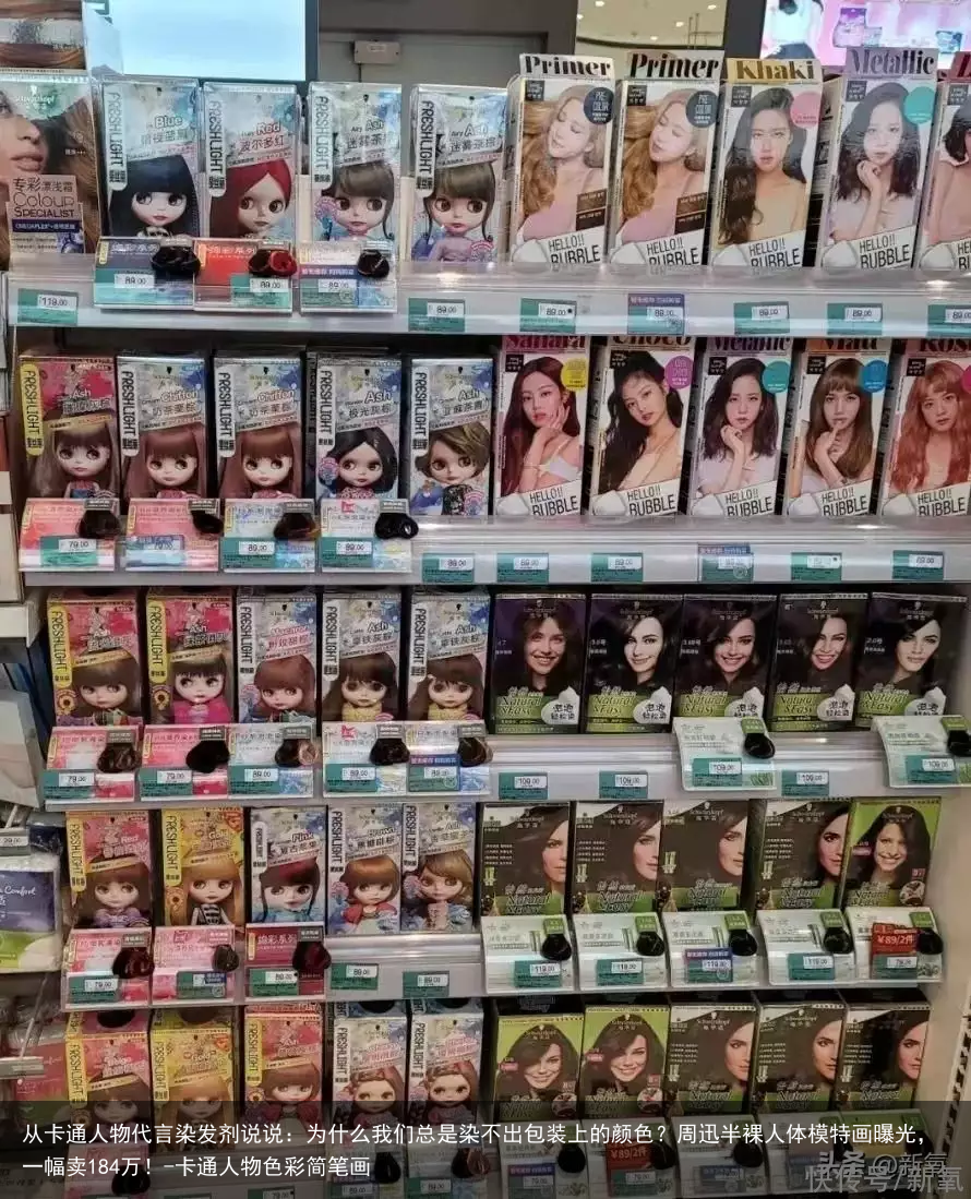 从卡通人物代言染发剂说说：为什么我们总是染不出包装上的颜色？-卡通人物色彩简笔画