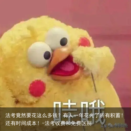 法考竟然要花这么多钱？有人一年花光了所有积蓄！还有时间成本！-法考收费和免费区别