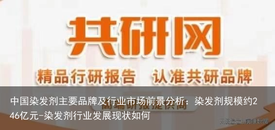 中国染发剂主要品牌及行业市场前景分析：染发剂规模约246亿元-染发剂行业发展现状如何