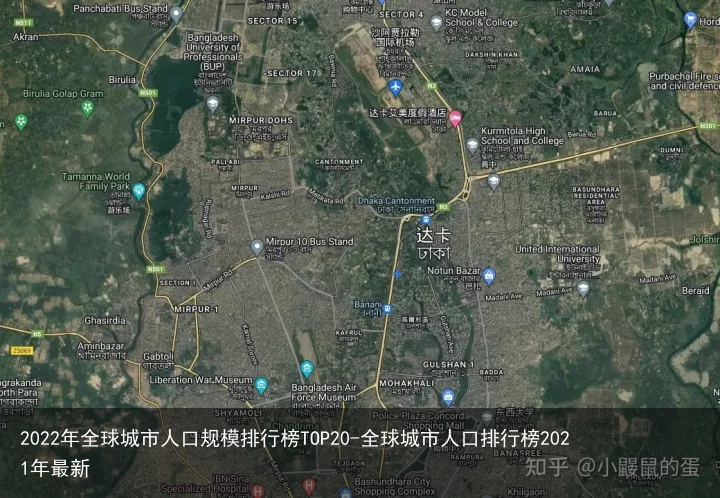 2022年全球城市人口规模排行榜TOP20-全球城市人口排行榜2021年最新