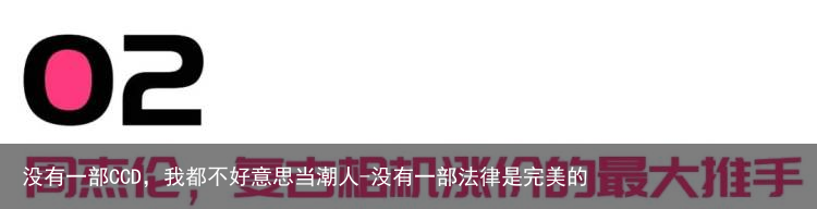 没有一部CCD，我都不好意思当潮人-没有一部法律是完美的