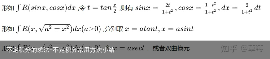 不定积分的求法-不定积分常用方法小结