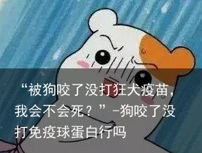 “被狗咬了没打狂犬疫苗，我会不会死？”-狗咬了没打免疫球蛋白行吗