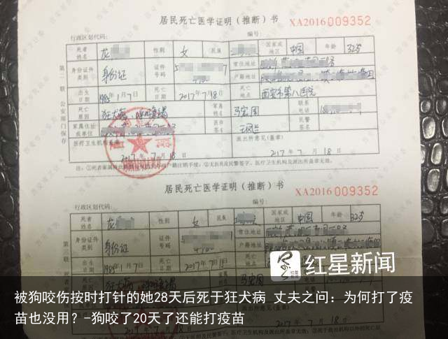 被狗咬伤按时打针的她28天后死于狂犬病 丈夫之问：为何打了疫苗也没用？-狗咬了20天了还能打疫苗