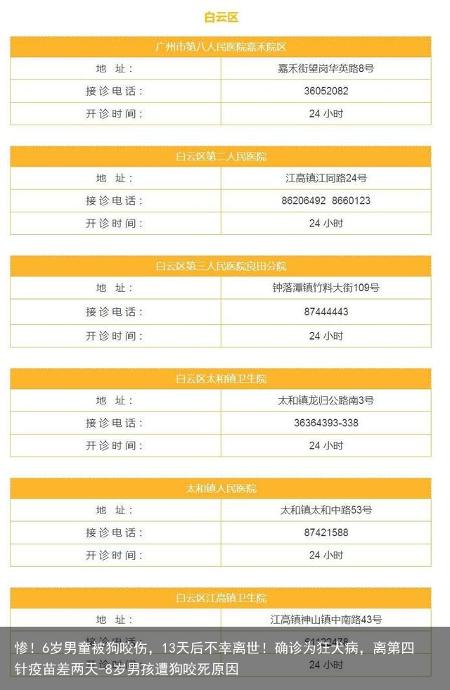 惨！6岁男童被狗咬伤，13天后不幸离世！确诊为狂犬病，离第四针疫苗差两天-8岁男孩遭狗咬死原因