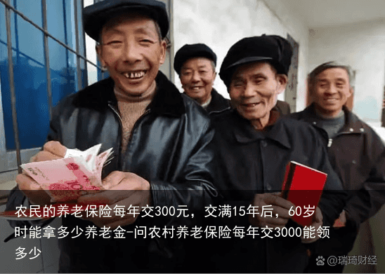 农民的养老保险每年交300元，交满15年后，60岁时能拿多少养老金-问农村养老保险每年交3000能领多少