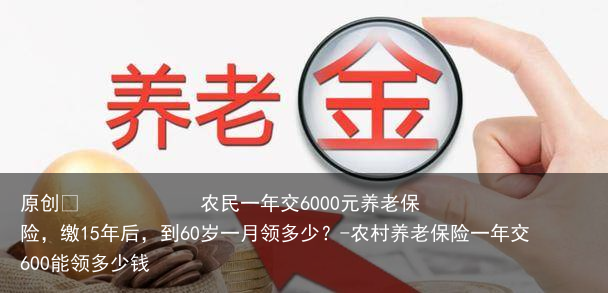 农民一年交6000元养老保险，缴15年后，到60岁一月领多少？-农村养老保险一年交600能领多少钱