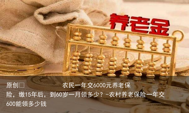 农民一年交6000元养老保险，缴15年后，到60岁一月领多少？-农村养老保险一年交600能领多少钱