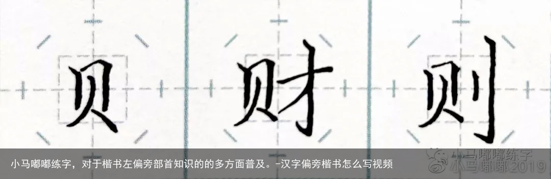 小马嘟嘟练字，对于楷书左偏旁部首知识的的多方面普及。-汉字偏旁楷书怎么写视频