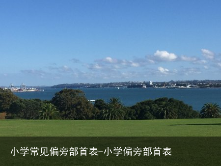 小学常见偏旁部首表-小学偏旁部首表