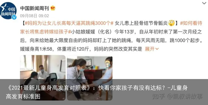《2021最新儿童身高发育对照表》：快看你家孩子有没有达标？-儿童身高发育标准图