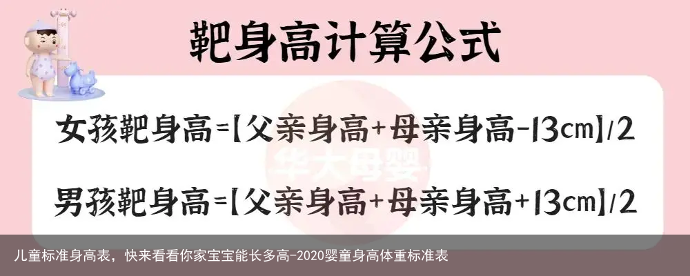 儿童标准身高表，快来看看你家宝宝能长多高-2020婴童身高体重标准表