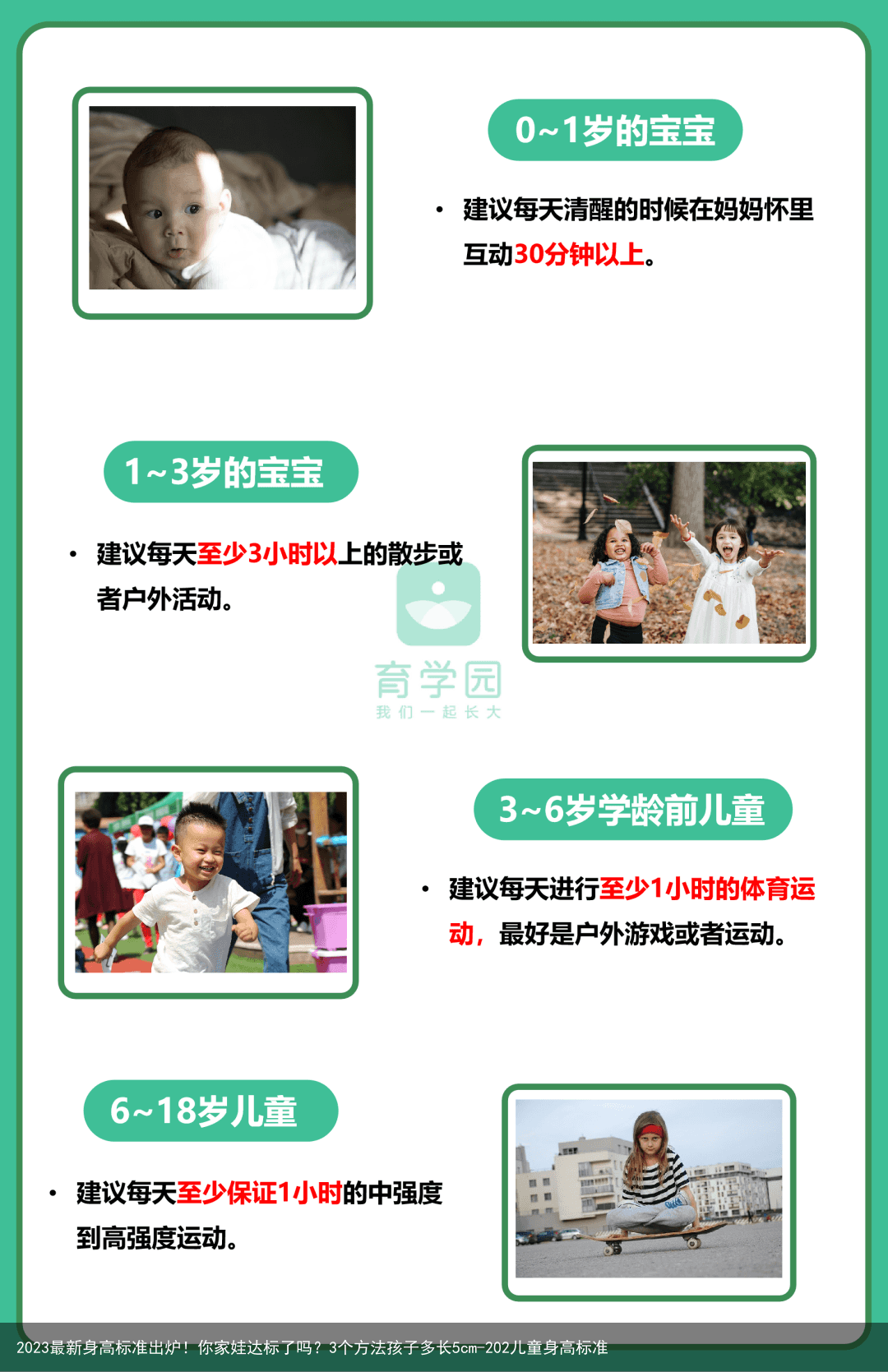 2023最新身高标准出炉！你家娃达标了吗？3个方法孩子多长5cm-202儿童身高标准