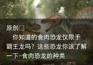 你知道的食肉恐龙仅限于霸王龙吗？这些恐龙你该了解一下-食肉恐龙的种类