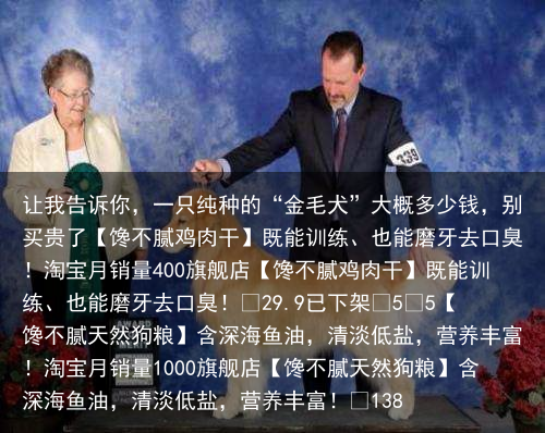 让我告诉你，一只纯种的“金毛犬”大概多少钱，别买贵了