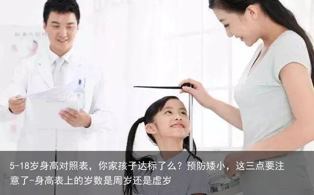 5-18岁身高对照表，你家孩子达标了么？预防矮小，这三点要注意了-身高表上的岁数是周岁还是虚岁