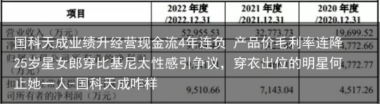 国科天成业绩升经营现金流4年连负 产品价毛利率连降-国科天成咋样