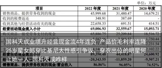国科天成业绩升经营现金流4年连负 产品价毛利率连降-国科天成咋样