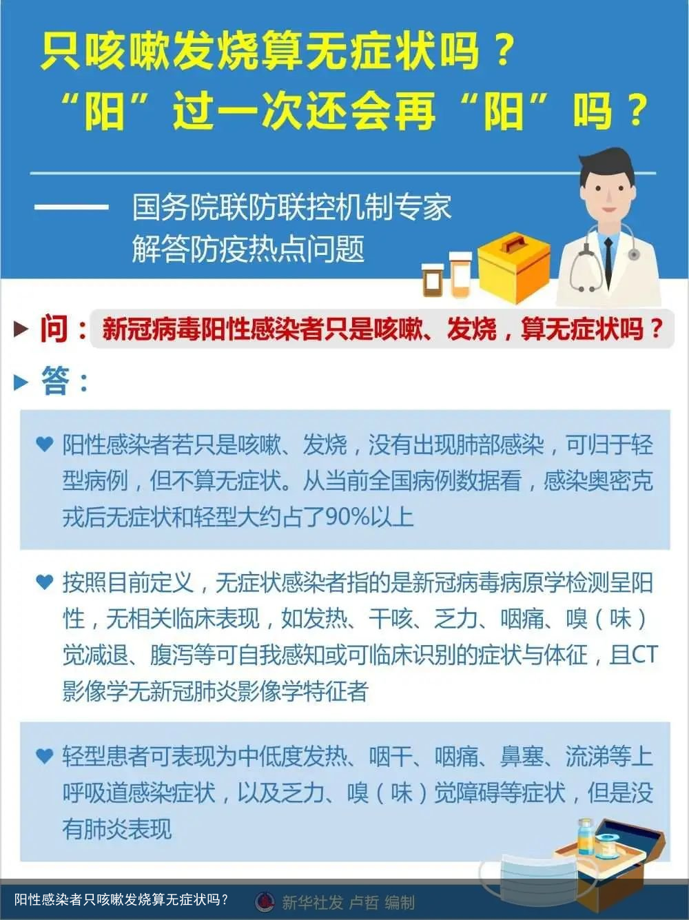 阳性感染者只咳嗽发烧算无症状吗？