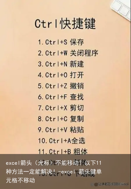 excel箭头（光标）不能移动？以下11种方法一定能解决！-excel 箭头键单元格不移动
